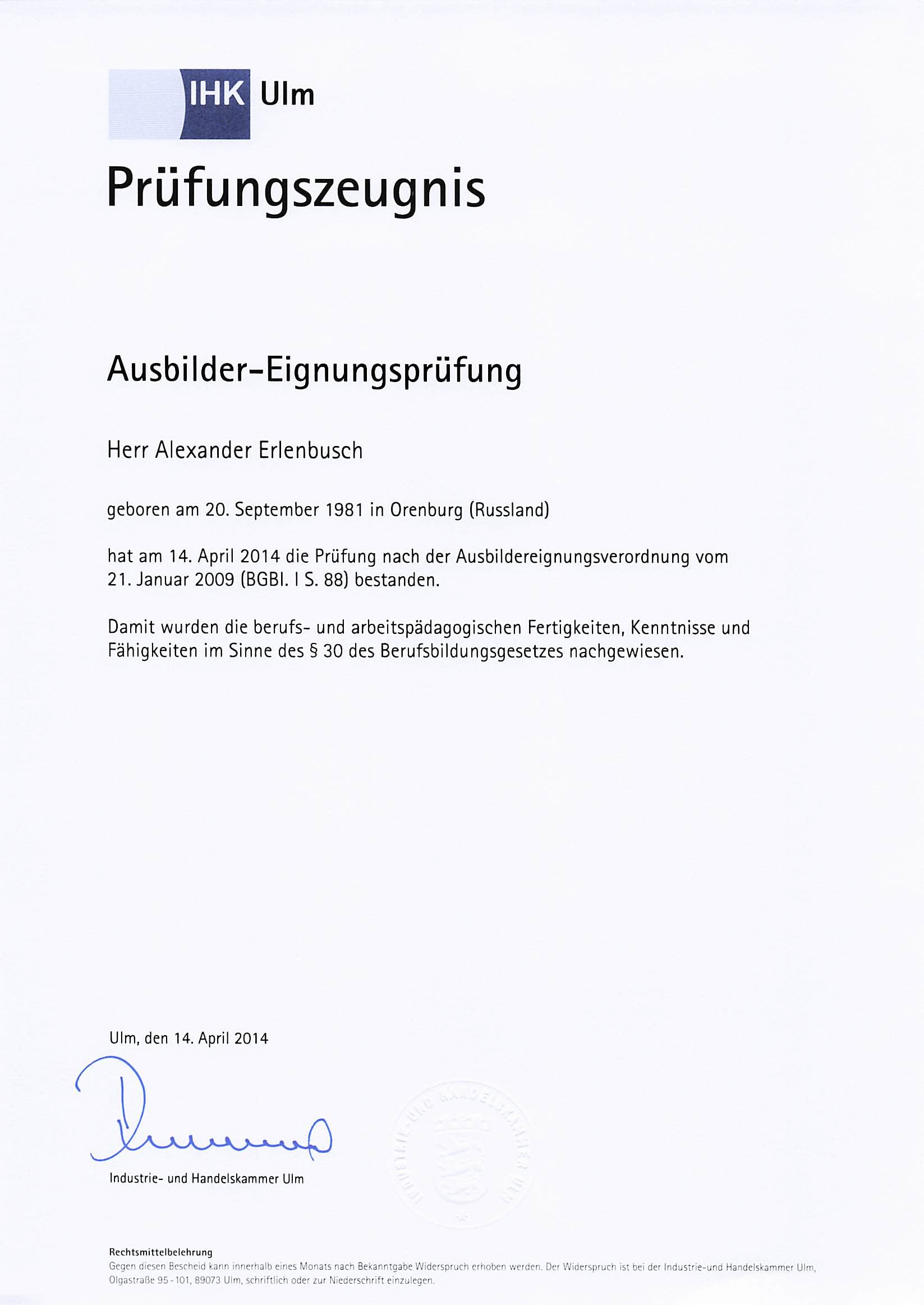 Ausbilder
