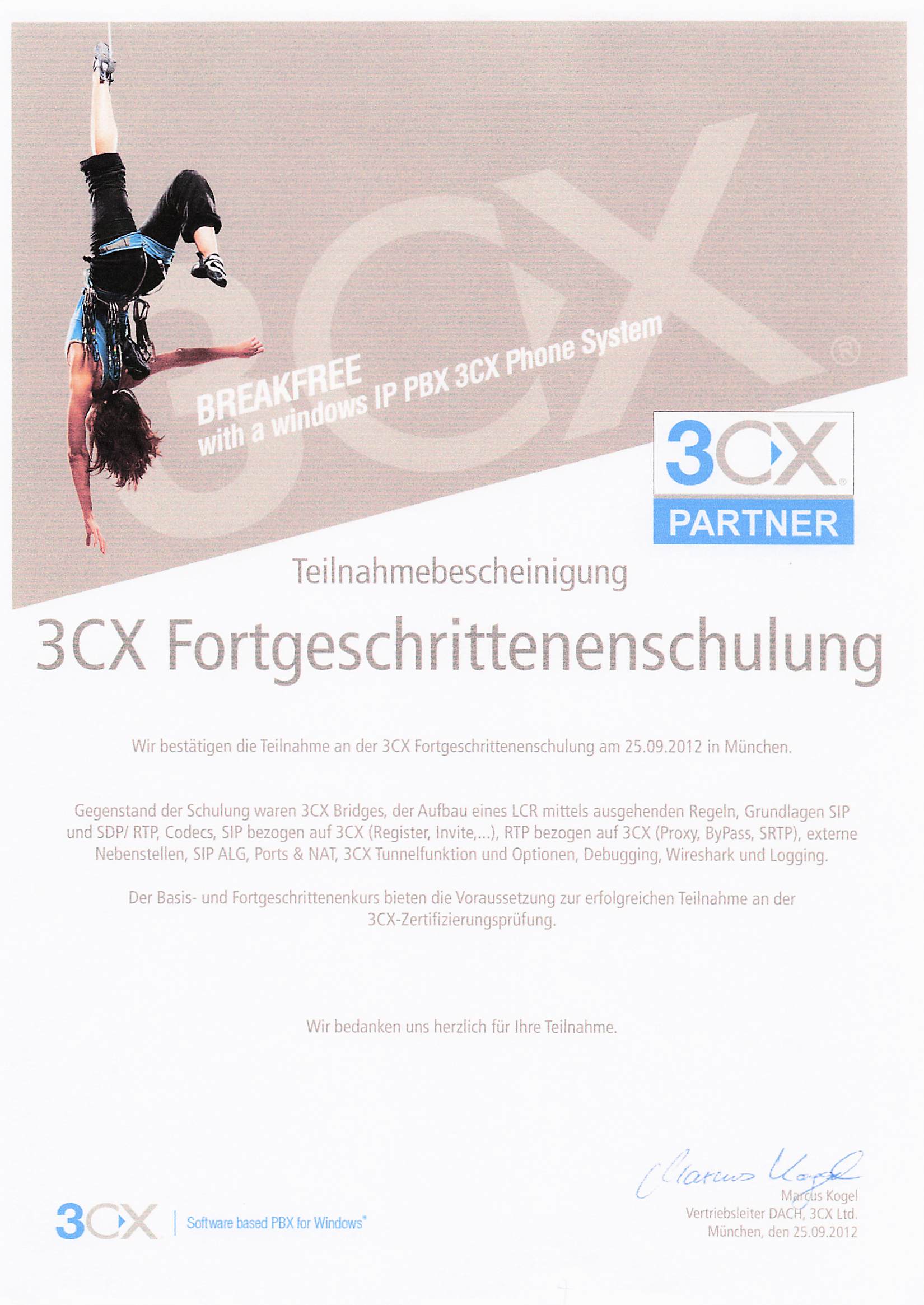 3CX Fortgeschrittenenschulung
