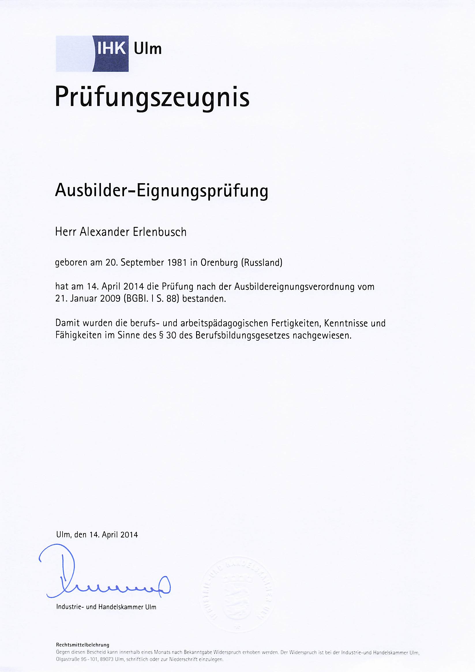 Ausbilder